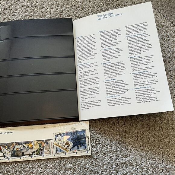 1973 US Postal Service Souvenir Mint Stamp Set - Mini Album Vintage Lot Set 1 - Picture 4 of 8